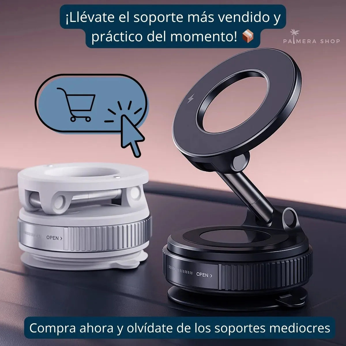 soporte celular magnetico al vacio